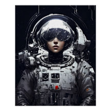 Cosmic Dreams: Girl Astronaut Retro Fantasy