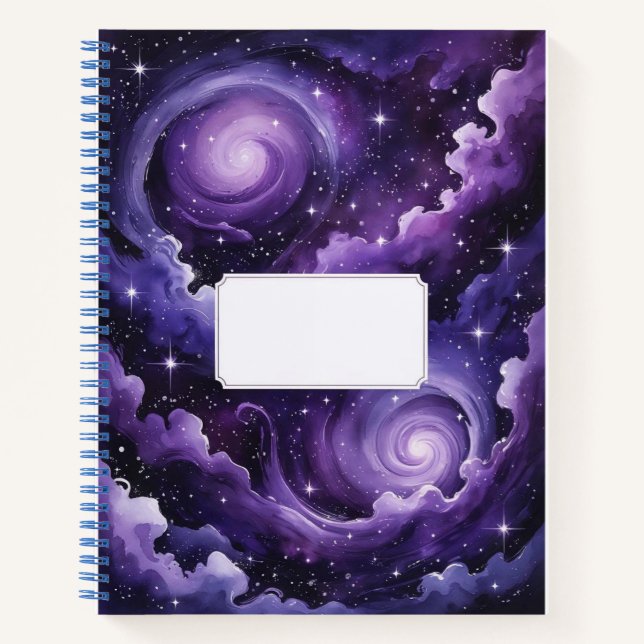 Cosmic Dreams: Purple Galaxy Notebook (Front)