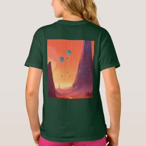 Cosmic Dreamscape in Pixar Style T_Shirt