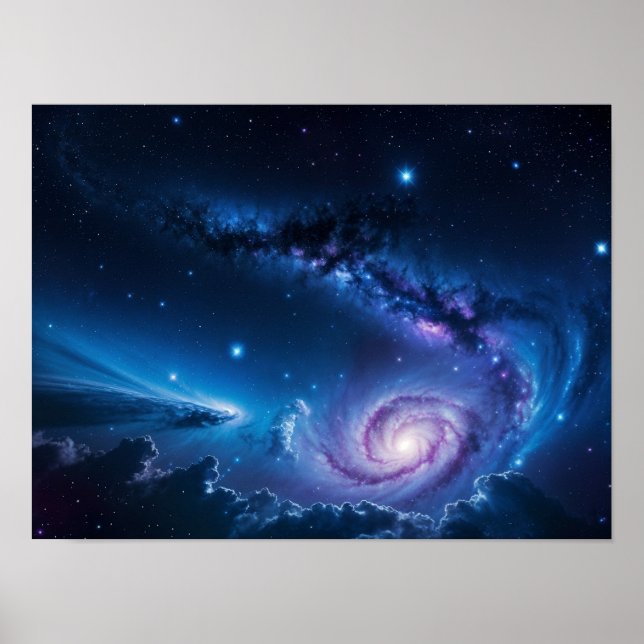 Cosmic Dreamscape: Stars and Nebulae Poster (Front)
