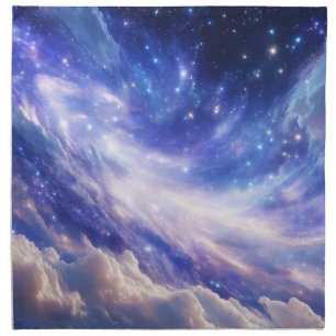 Cosmic Dreamscape: Swirling Nebula & Starry Night Cloth Napkin