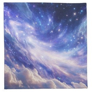 Cosmic Dreamscape: Swirling Nebula & Starry Night Cloth Napkin