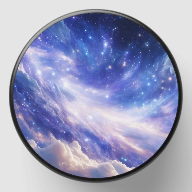 Cosmic Dreamscape: Swirling Nebula & Starry Night Mini Candle Favors (Front)