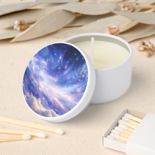 Cosmic Dreamscape: Swirling Nebula & Starry Night Mini Candle Favors (Insitu)