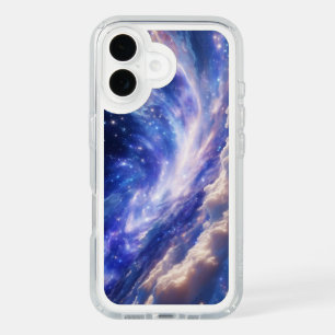 Cosmic Dreamscape: Swirling Nebula & Starry Night iPhone 16 Case