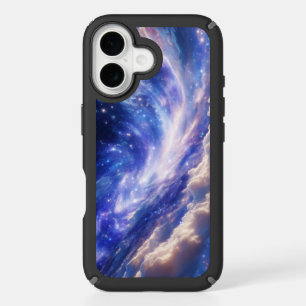 Cosmic Dreamscape: Swirling Nebula & Starry Night iPhone 16 Case