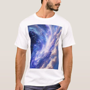 Cosmic Dreamscape: Swirling Nebula & Starry Night T-Shirt
