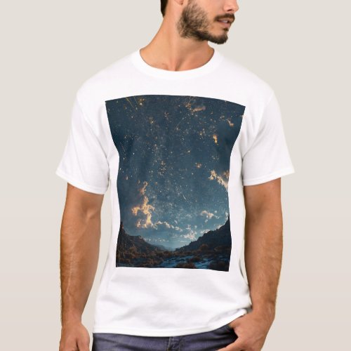 Cosmic Dreamscape Ultra_Realistic 3D Night Sky T T_Shirt