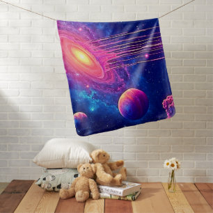 Cosmic Drip: Galaxy's Sweet Essence Baby Blanket