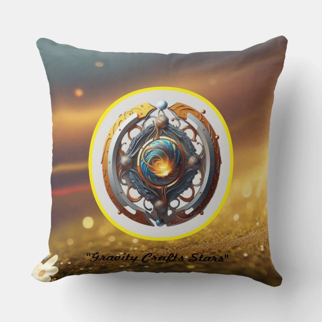 "Cosmic Embryo" Throw Pillow (Front)