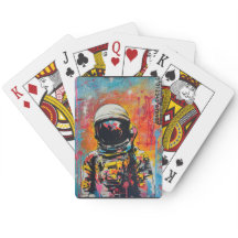 Cosmic Explorer #2, Pop=Art Astronaut Playing Card