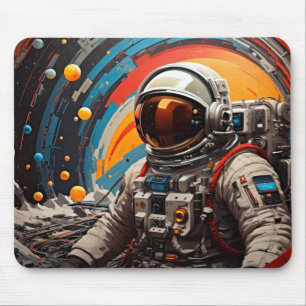 Cosmic Explorer Astronaut Mouse Pad