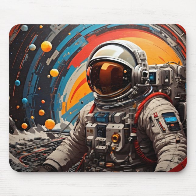 Cosmic Explorer Astronaut Mouse Pad (Front)