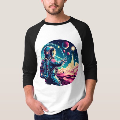 Cosmic Explorer Astronauts Adventure on an Alie T_Shirt