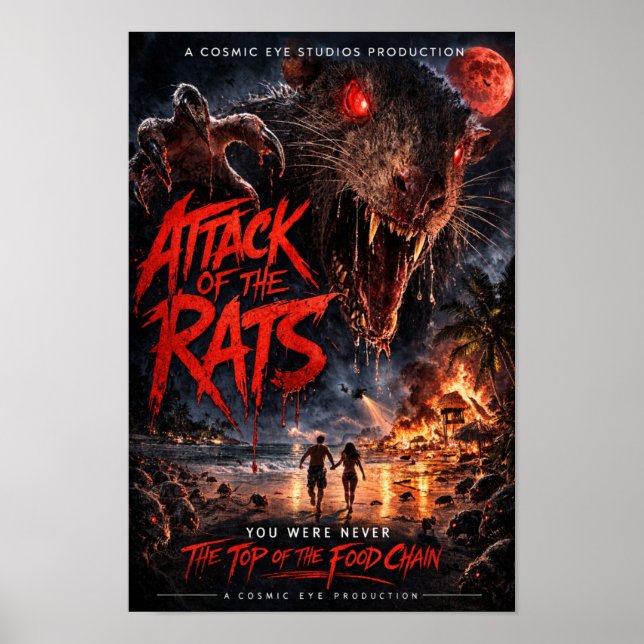 Cosmic Eye – Beach Apocalypse Horror Poster (Front)