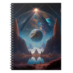 Cosmic Fantasy Landscape Notebook