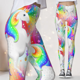 Cosmic Fantasy Magical Rainbow Unicorn Leggings