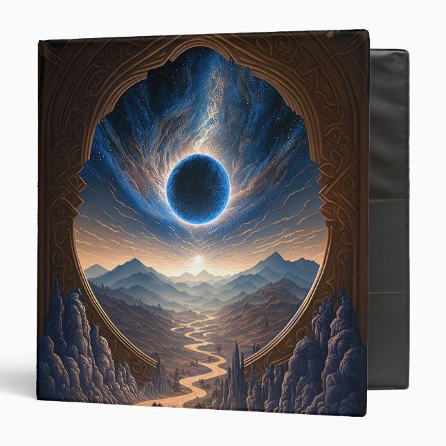 Cosmic Fantasy Space Landscape 3 Ring Binder (Front/Inside)