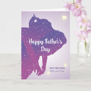 Cosmic Father's Day Silhouette Appreciation Card