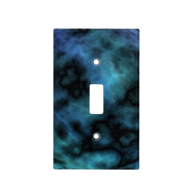 Cosmic Faux Blue Marble Light Switch Cover (Front)