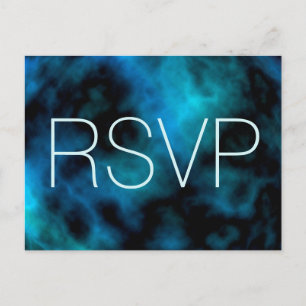 Cosmic Faux Blue Marble RSVP Invitation Postcard