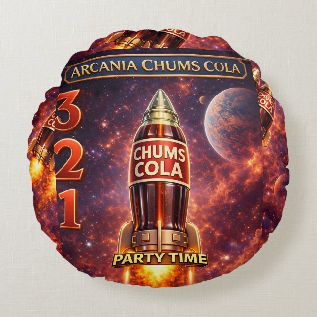 Cosmic fizz, Arcadia chum: round Pillow (Front)