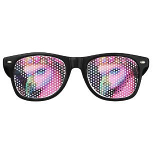 Cosmic Flamingo Queen Retro Sunglasses