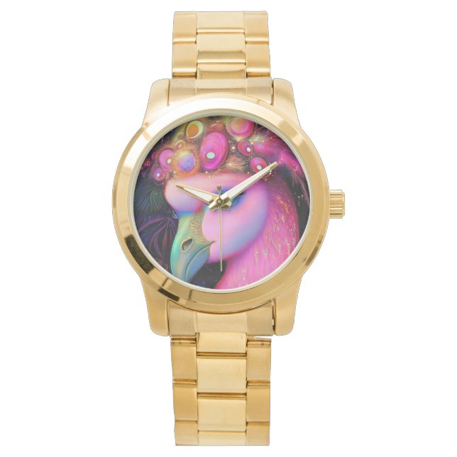 Cosmic Flamingo Queen Watch (Front)