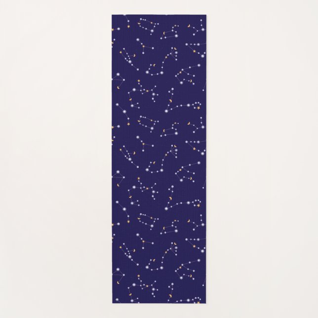 Cosmic Flow Midnight Blue Yoga Mat (Front)