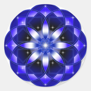 Cosmic Flower Classic Round Sticker