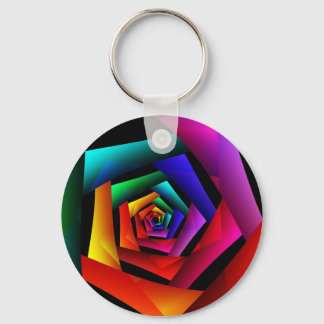 Cosmic Flower Cute Cool Modern Abstract Art Keychain