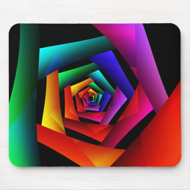 Cosmic Flower Cute Cool Modern Abstract Art Mouse Pad (Front)