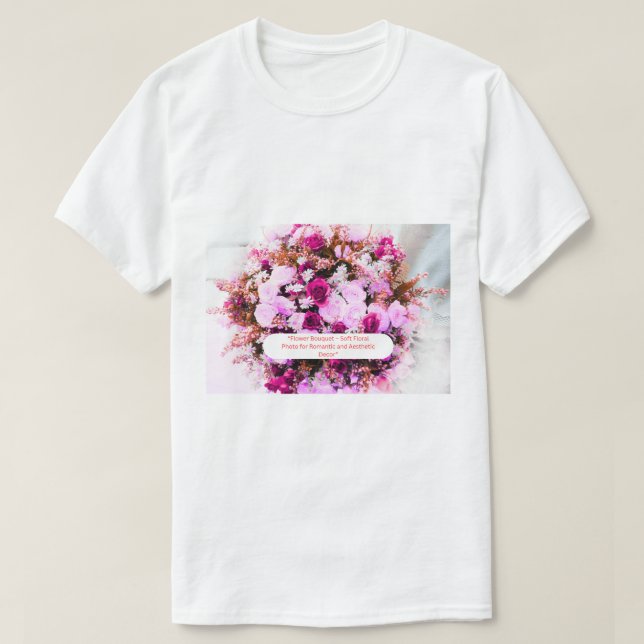 Cosmic Flower Dream - Mystical Galaxy Botanical T-Shirt (Design Front)