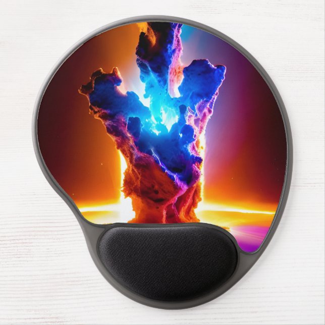 Cosmic Formation Nebula Glowing Star Sky Galaxies Gel Mouse Pad (Front)