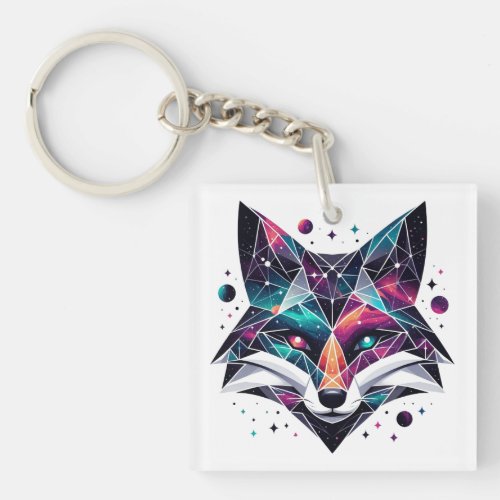 Cosmic Fox Acrylic Keychain