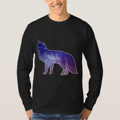 Cosmic Fox cute astronomy animal galaxy gift novel T_Shirt