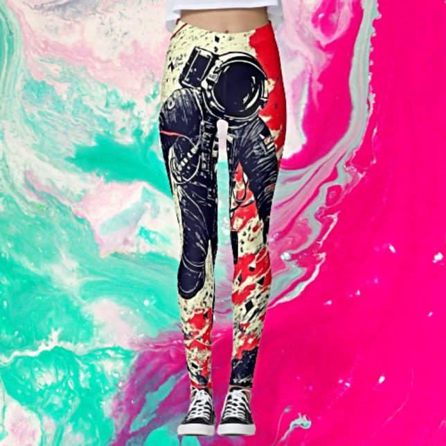 Cosmic Fragmentation: Astronaut Lost in Space Leggings (Creator Uploaded)