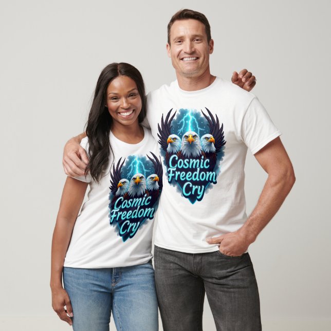 Cosmic Freedom Cry — Triple Eagle Lightning Tee (Unisex)