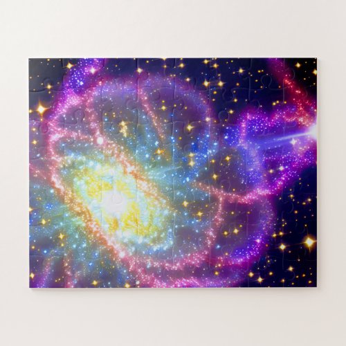 Cosmic Fun Purple Party Crazy Event in Galaxy Jigsaw Puzzle