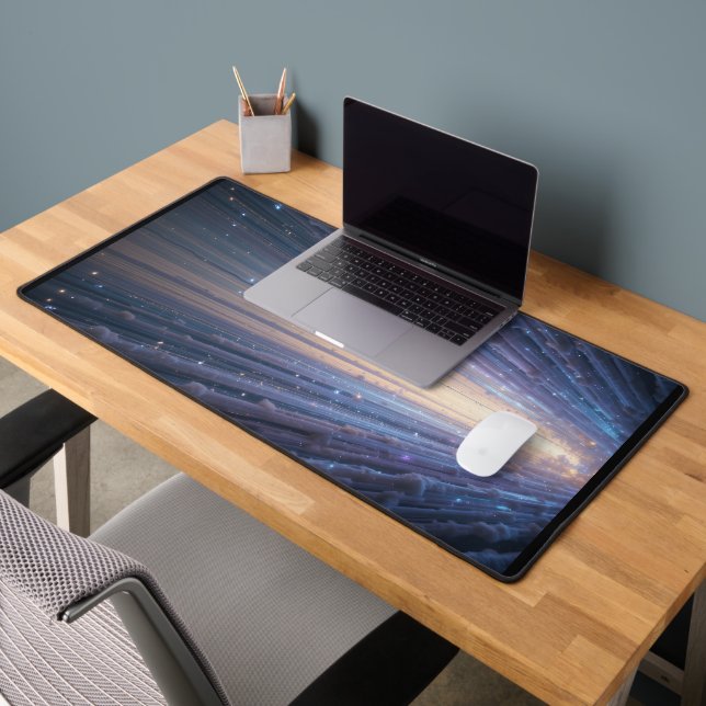 Cosmic Furry Waterfall Desk Mat (Office 2)