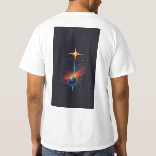 Cosmic Fusion A New Star Emerges T_Shirt Design