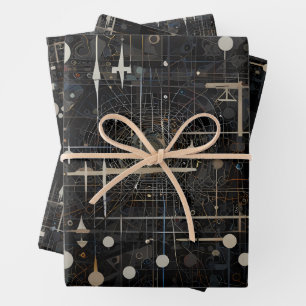 Cosmic Fusion – Planets & Neutrons Wrapping Paper Sheets