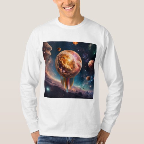  Cosmic Fusion The Universe Melds with Humanity T_Shirt