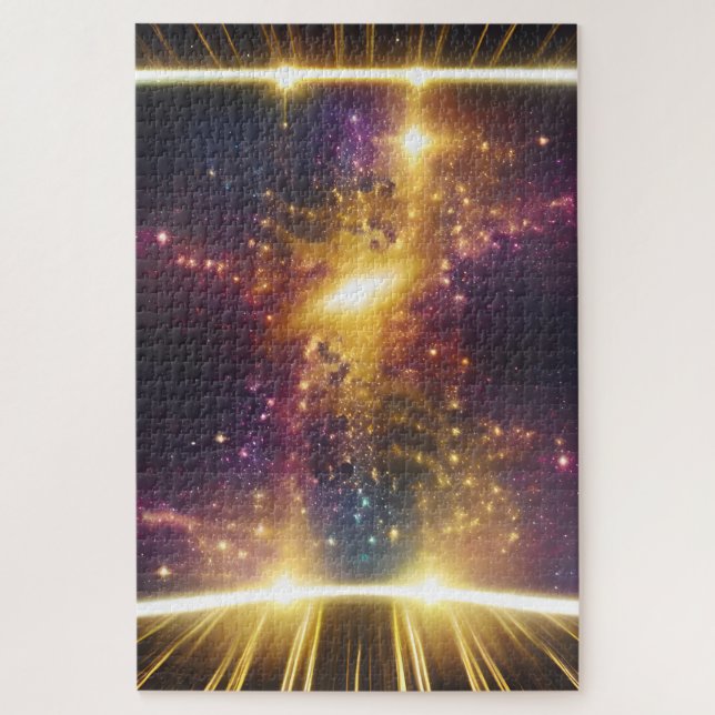 Cosmic Future Light Speed Galaxy Star Dimensions Jigsaw Puzzle (Vertical)