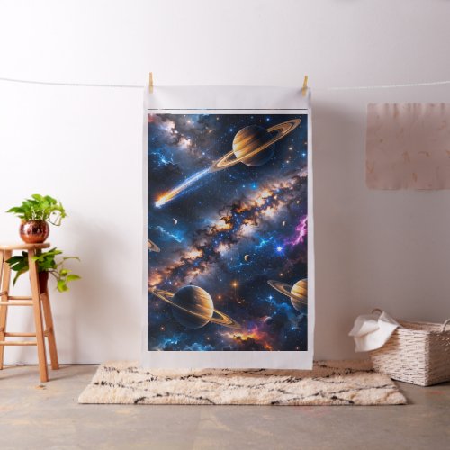 Cosmic galaxy and planet space design stars nebula fabric