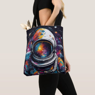 Cosmic Galaxy Astronaut Tote Bag