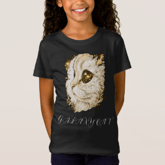 Cosmic Galaxy Cat Ink Illustration neon T-Shirt