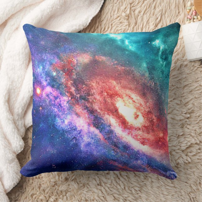 Cosmic Galaxy Dream Art Throw Pillow (Blanket)