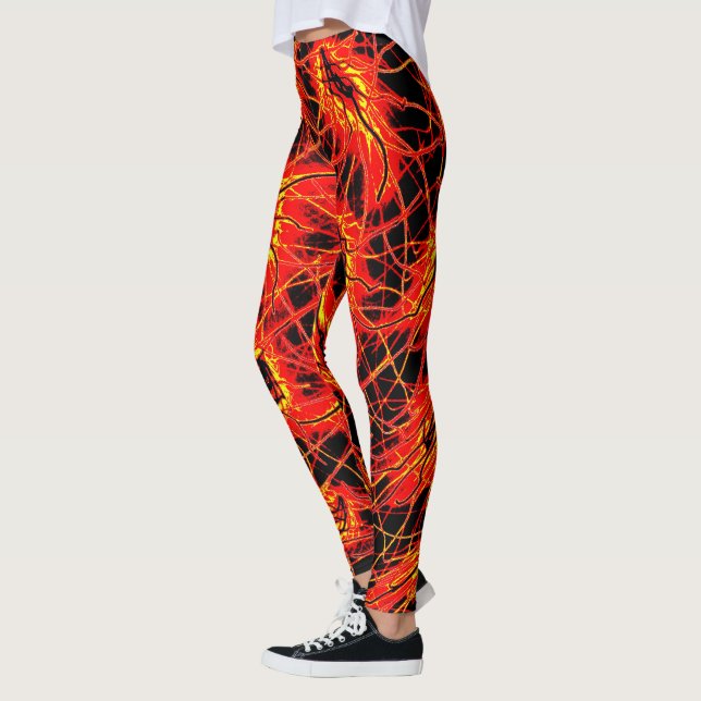 Cosmic Galaxy Leggings - Neon Space Art (Left)
