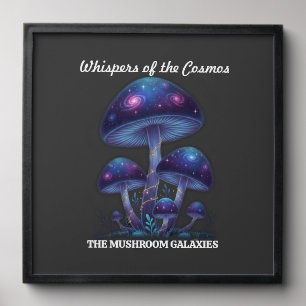 Cosmic Galaxy Mushrooms • Whimsical Fantasy Fungi Peel And Stick Photo Tile